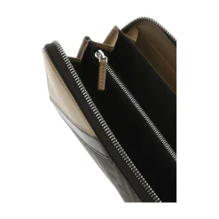 Fendi Bruine Stoffen Portemonnee met Rits-Heren Portefeuilles
