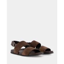 Manolo Blahnik e Suède Fussbett Sandalen-Heren Sandalen