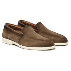 Santoni e Suède Platte Schoenen Klassieke Stijl-Heren Instappers & Slip Ons