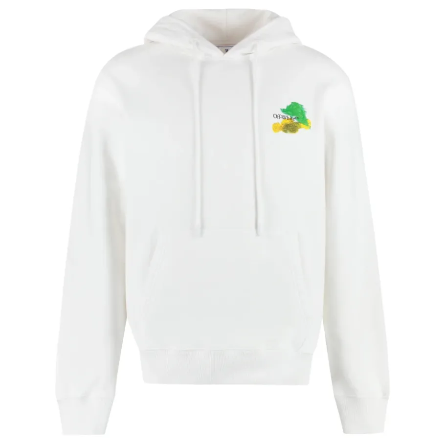 Off White Brush Arrow Logo Hoodie-Heren Truien & Vesten