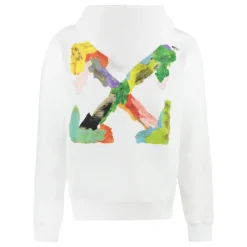 Off White Brush Arrow Logo Hoodie-Heren Truien & Vesten