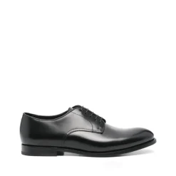 Doucal's Brushed Leather Derby Schoenen-Heren Instappers & Slip Ons|Nette Schoenen