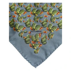 Dolce & Gabbana Cactus Print Zijden Foulard Sjaal-Heren Sjaals