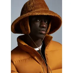 Moncler Camel Pluche Hoed-Heren Hoeden