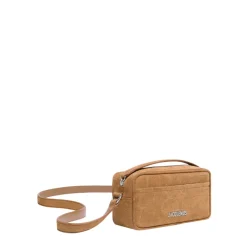 Jacquemus Cameratas In Kameel Krokodil-Geëmbosseerd Suède-Heren Tassen