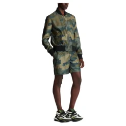 Balmain Camouflage Monogrammed Shantung Bomberjack-Heren Jassen