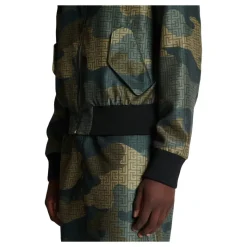 Balmain Camouflage Monogrammed Shantung Bomberjack-Heren Jassen