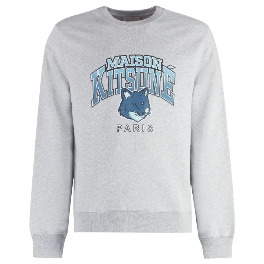 Maison Kitsuné Campus Fox Printed Sweatshirt-Heren Truien & Vesten