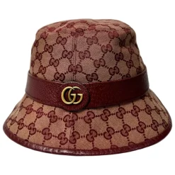 Gucci Canvas Bucket Hat Bourgondië-Heren Hoeden