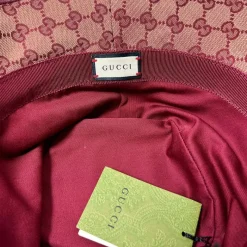 Gucci Canvas Bucket Hat Bourgondië-Heren Hoeden