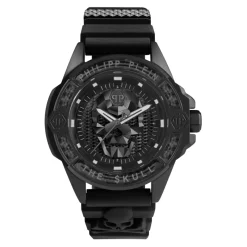Philipp Plein Carbon Fiber Skull Watch-Heren Horloges