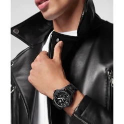 Philipp Plein Carbon Fiber Skull Watch-Heren Horloges