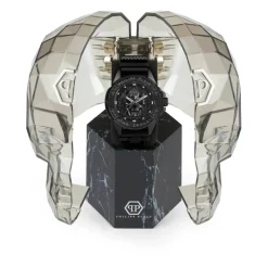 Philipp Plein Carbon Fiber Skull Watch-Heren Horloges