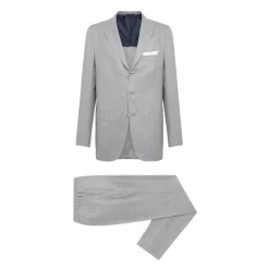 Kiton Cashmere Grijze Suit-Heren Kostuums