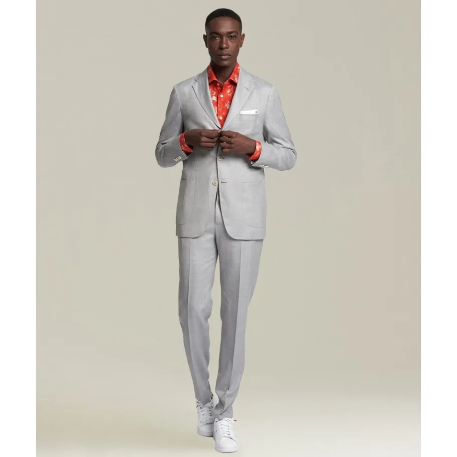Kiton Cashmere Grijze Suit-Heren Kostuums