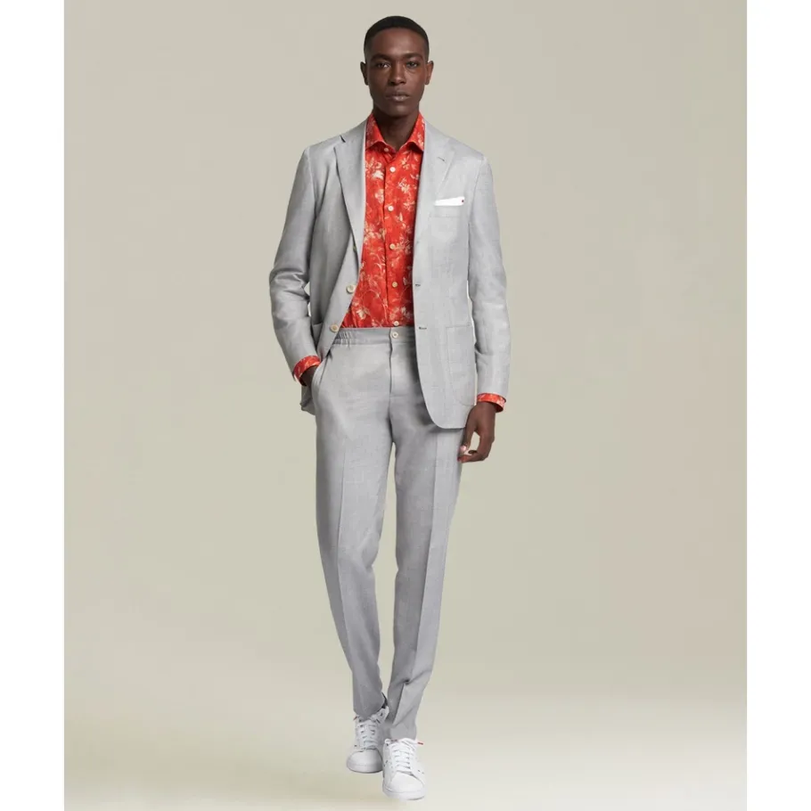 Kiton Cashmere Grijze Suit-Heren Kostuums