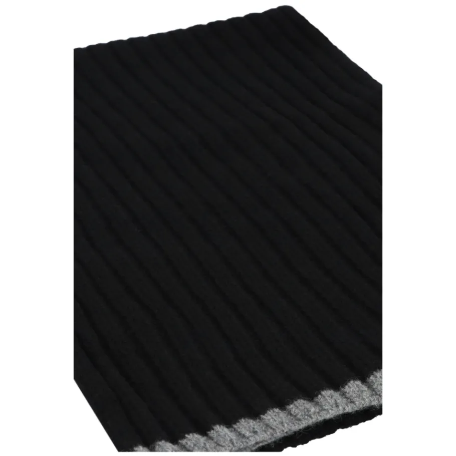 Moorer Cashmere Ribbed Knit Scarf-Heren Sjaals