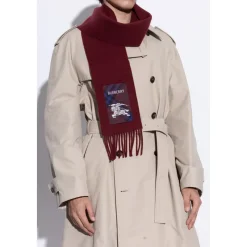 Burberry Cashmere Sjaal met Logopatch-Heren Sjaals