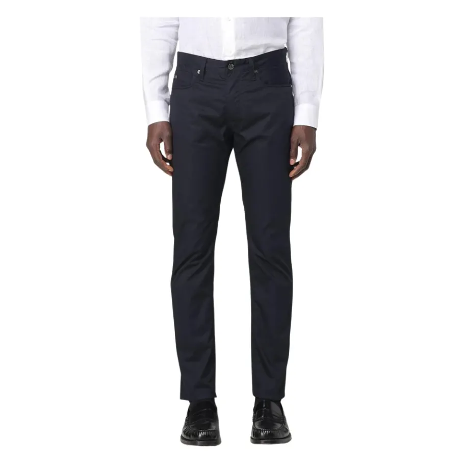 Emporio Armani Casual Chino-broek met comfortabele pasvorm-Heren Broeken