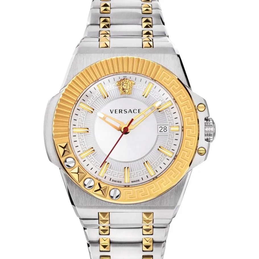 Versace Chain Reac. Bicolor Horloge-Heren Horloges