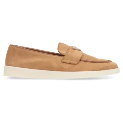 Prada Chamois Suède Loafers met Rubberen Zool-Heren Instappers & Slip Ons