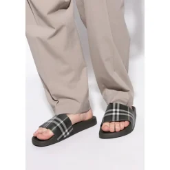 Burberry Check Slides-Heren Slippers