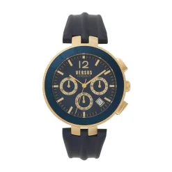 Versus Versace Chrono Steel Blue Dial Watch-Heren Horloges