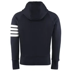 Thom Browne Classic Loopback 4-Bar Full Zip Hoodie-Heren Truien & Vesten