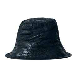 Rick Owens Coated Bucket Hat met Zelfbindende Sluiting-Heren Hoeden