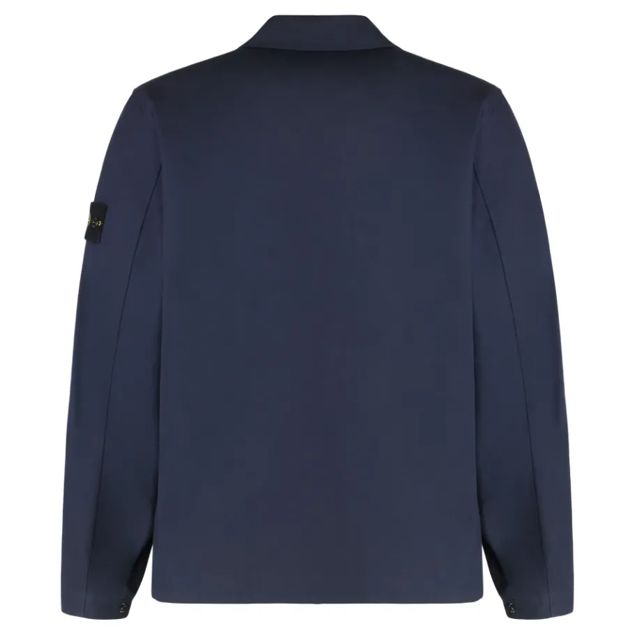 Stone Island Comfort-fit Overshirt met borstzak met inzetstuk-Heren Jassen