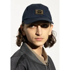 Dolce & Gabbana Cotton Baseball Cap met Logo Tag-Heren Petten