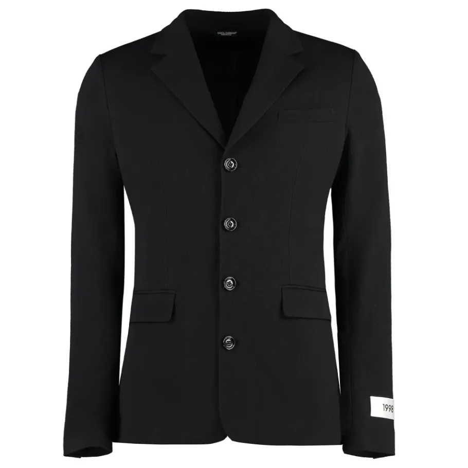 Dolce & Gabbana Cotton Blend Single-Breast Jas-Heren Jassen