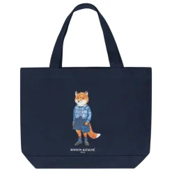 Maison Kitsuné Cotton Canvas Tote Bag-Heren Tassen