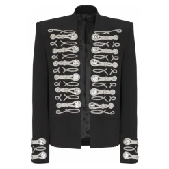 Balmain Crepe spencer jasje met geborduurde frogging-Heren Kostuums