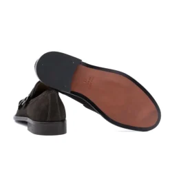 Antica Cuoieria 23070-C-VS3.EBONY Double-buckle Loafer-Heren Instappers & Slip Ons|Nette Schoenen