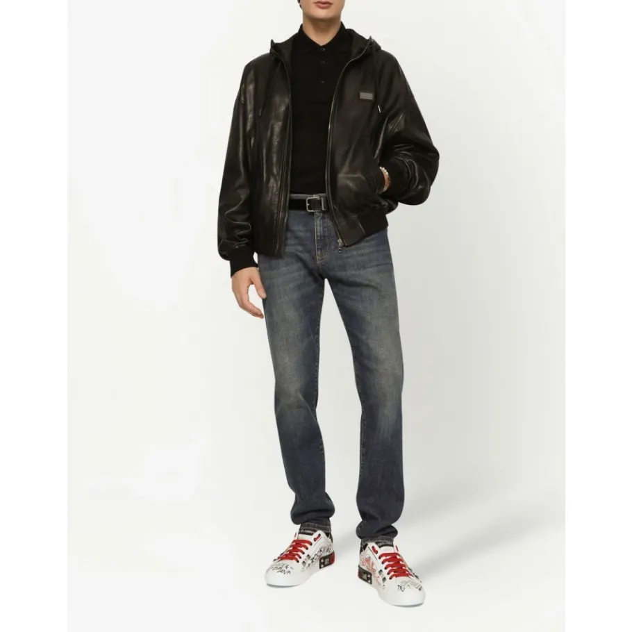 Dolce & Gabbana Denim Jeans met Metalen Logo-Heren Jeans