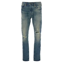 Purple Brand Denim Man Logo Patch Ripped Jeans-Heren Jeans