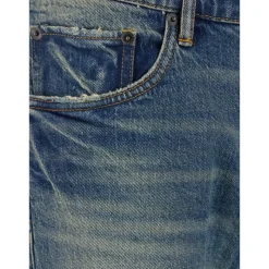 Purple Brand Denim Man Logo Patch Ripped Jeans-Heren Jeans