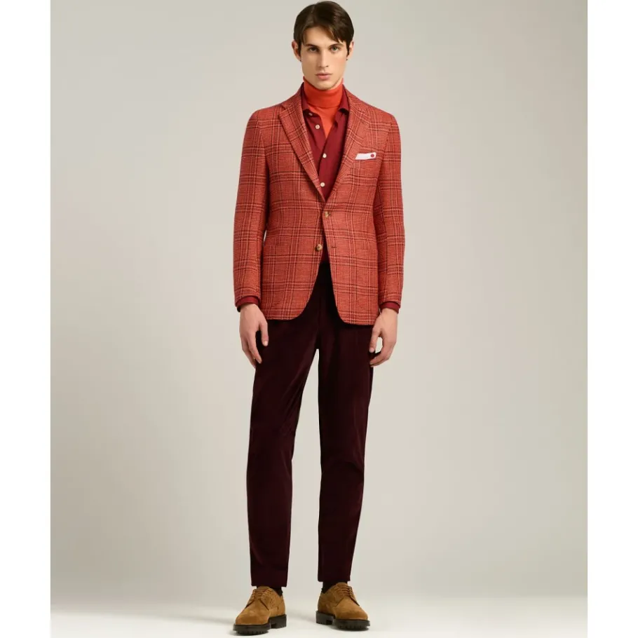 Kiton Derby in kalfsleer suède met brogue bloempatroon-Heren Instappers & Slip Ons|Nette Schoenen