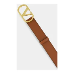 Valentino Garavani Diep Karamel VLogo Handtekening Riem-Heren Riemen