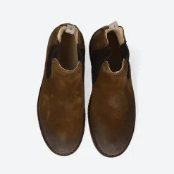 ASTORFLEX Donker Khaki Enkellaarzen-Heren Laarzen