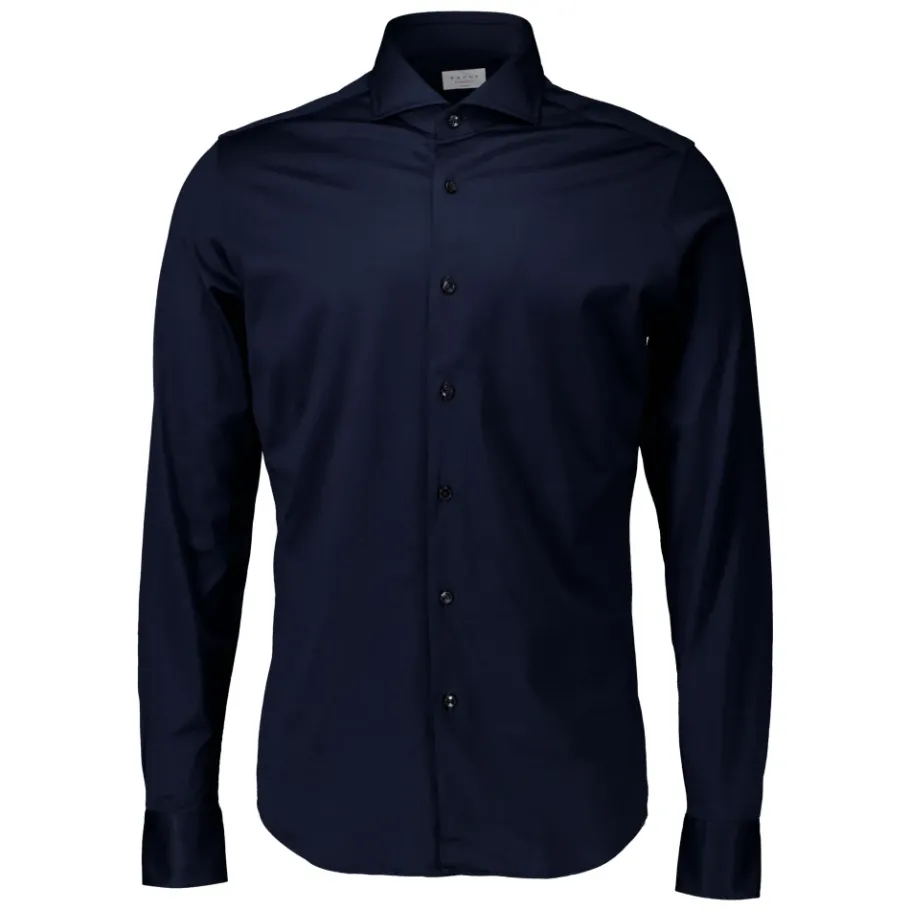 Xacus Donker Overhemd Lange Mouw-Heren Overhemden