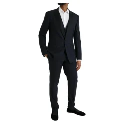 Dolce & Gabbana Donker Wol 3-Delig Pak-Heren Kostuums