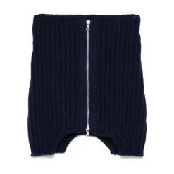 Dries Van Noten Donkere Geribbelde Gebreide Sjaal-Heren Sjaals