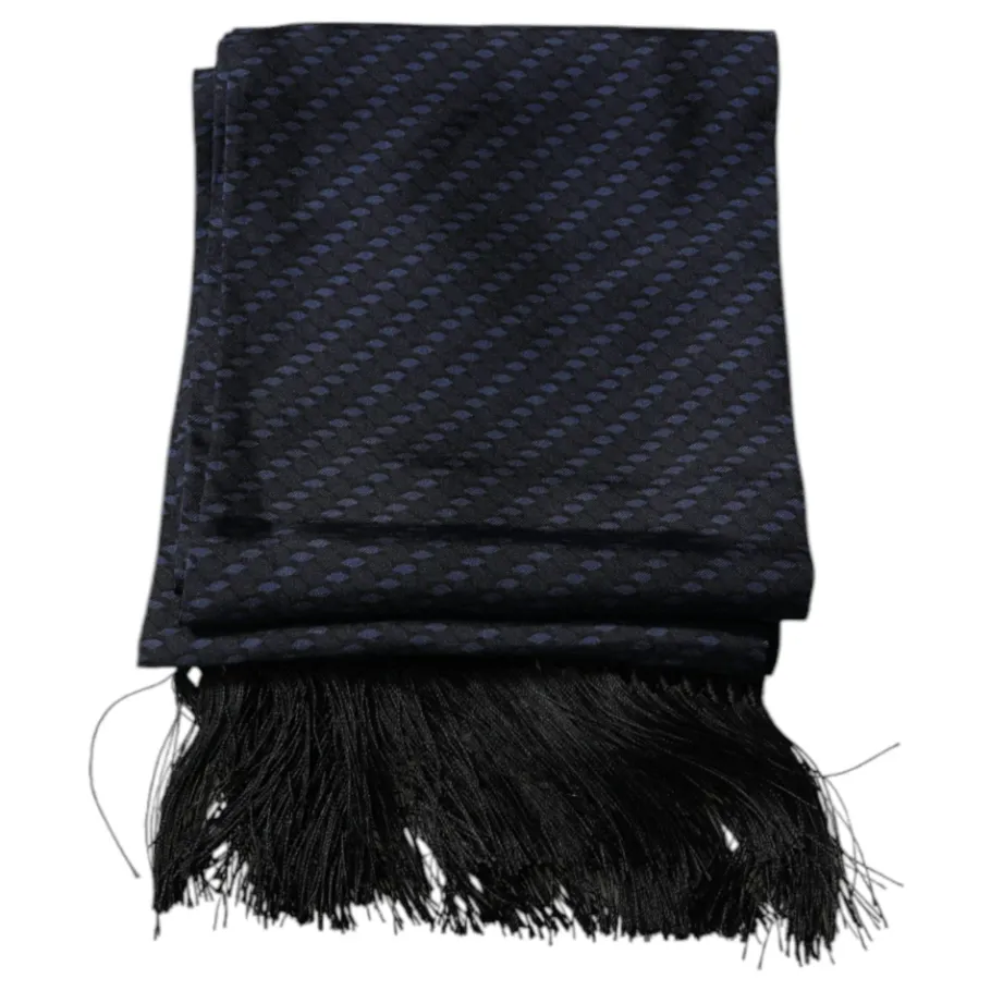 Dolce & Gabbana Donkere Sjaal met Franjes-Heren Sjaals