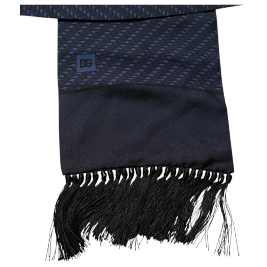 Dolce & Gabbana Donkere Sjaal met Franjes-Heren Sjaals
