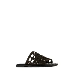 Ferragamo Donkere Suède Barbados Pantoffels-Heren Slippers