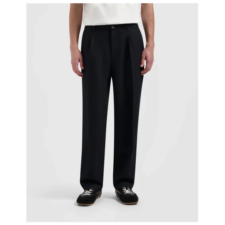 Olaf Hussein Donkergrijze Chino Broek-Heren Broeken