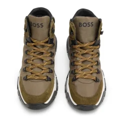 Hugo Donkergroene Wandelschoenen-Heren Snowboots