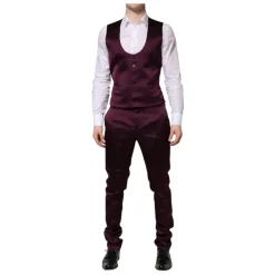 Dolce & Gabbana Donker Zijden 3-Delig Pak-Heren Kostuums